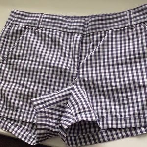 Super cute navy gingham shorts by J Crew